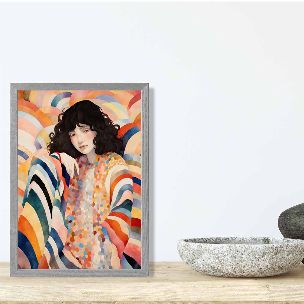 Colorful Abstract Playful Women's Art Print