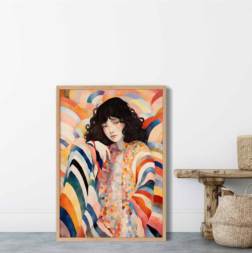 Colorful Abstract Playful Women's Art Print