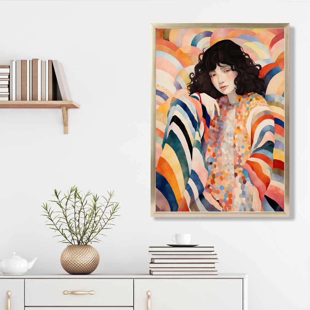 Colorful Abstract Playful Women's Art Print