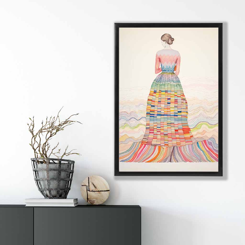 Colorful Abstract Woman Art Print on Matte Paper