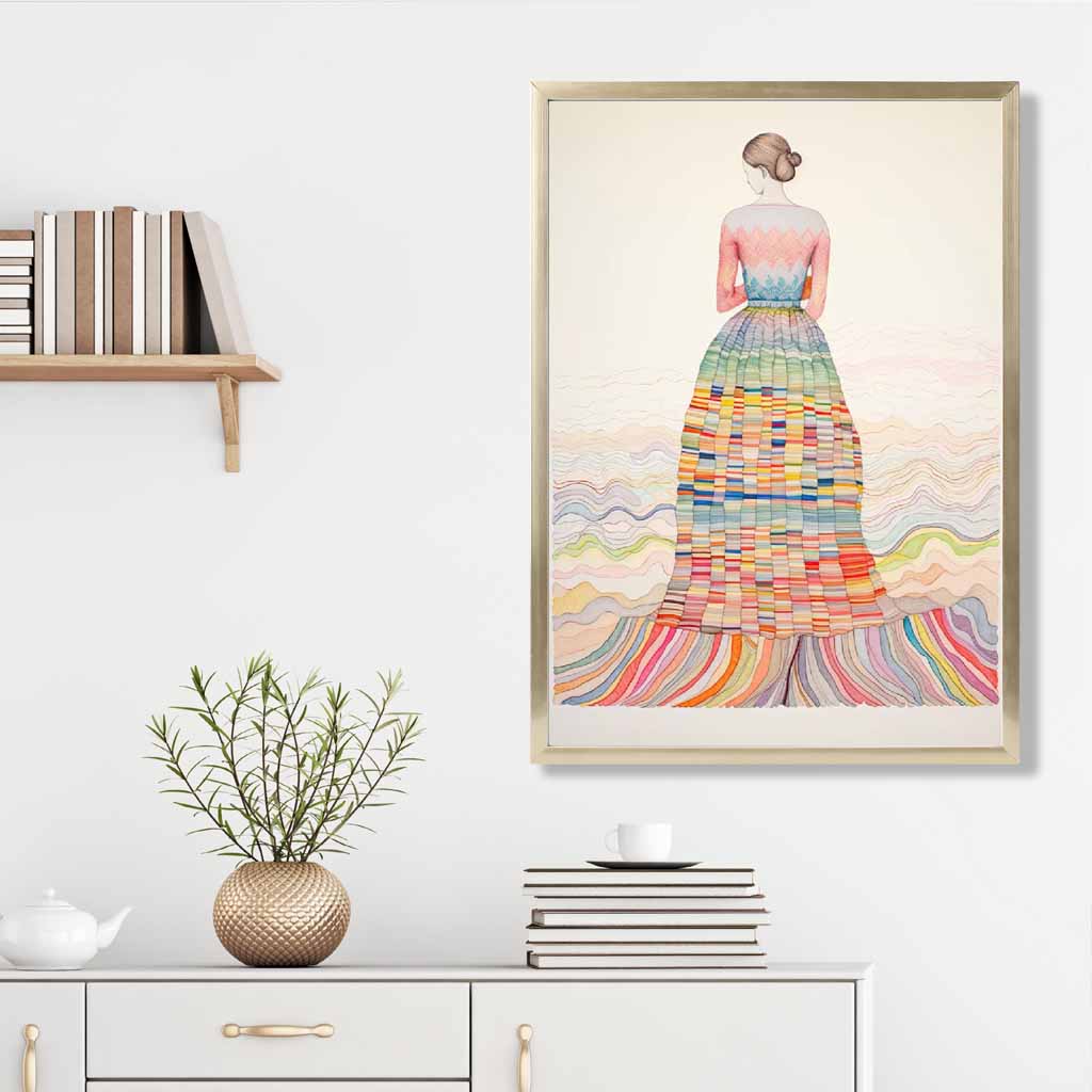 Colorful Abstract Woman Art Print on Matte Paper