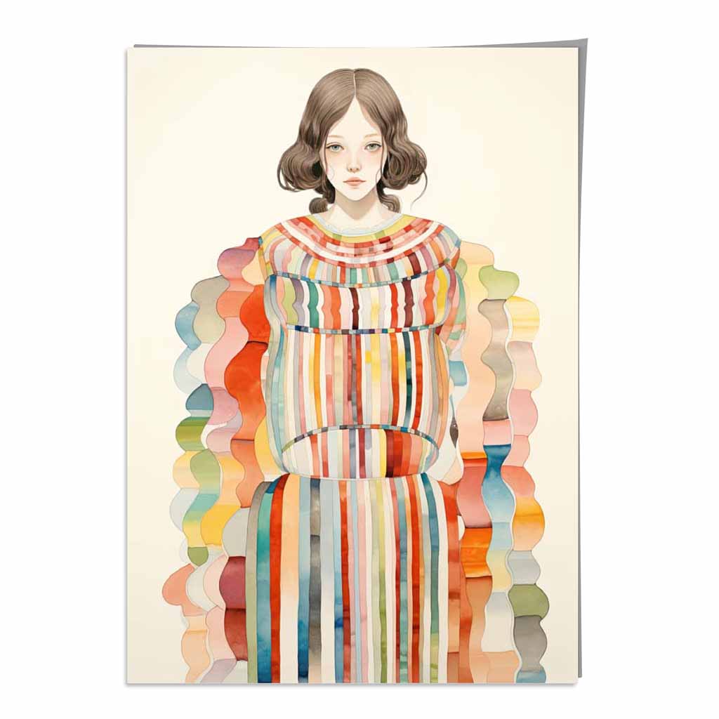 Colorful Abstract Woman Art Print