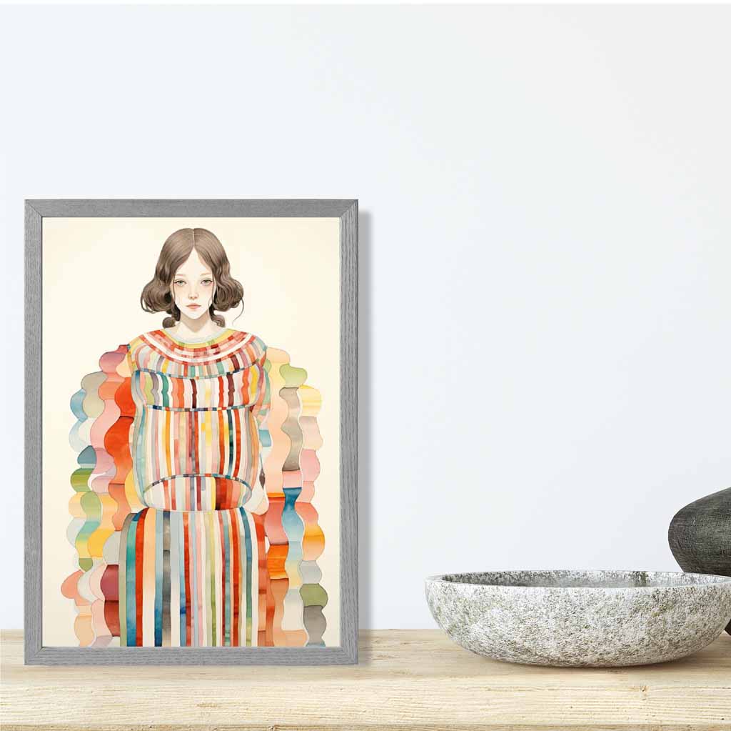 Colorful Abstract Woman Art Print