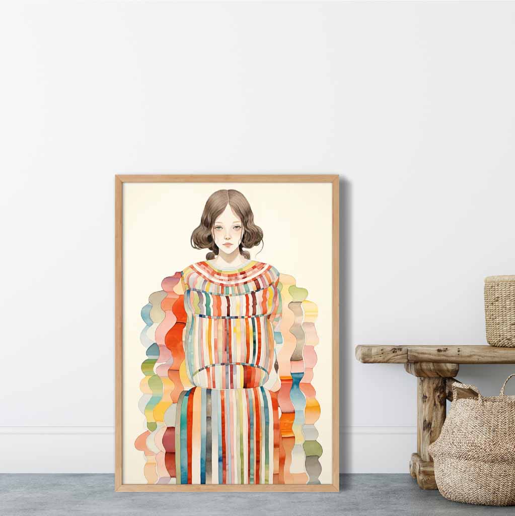 Colorful Abstract Woman Art Print