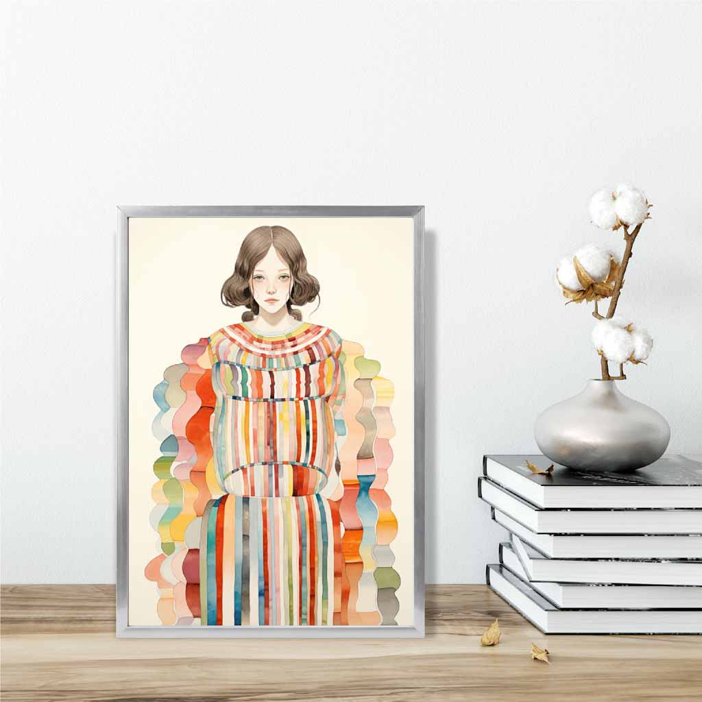 Colorful Abstract Woman Art Print