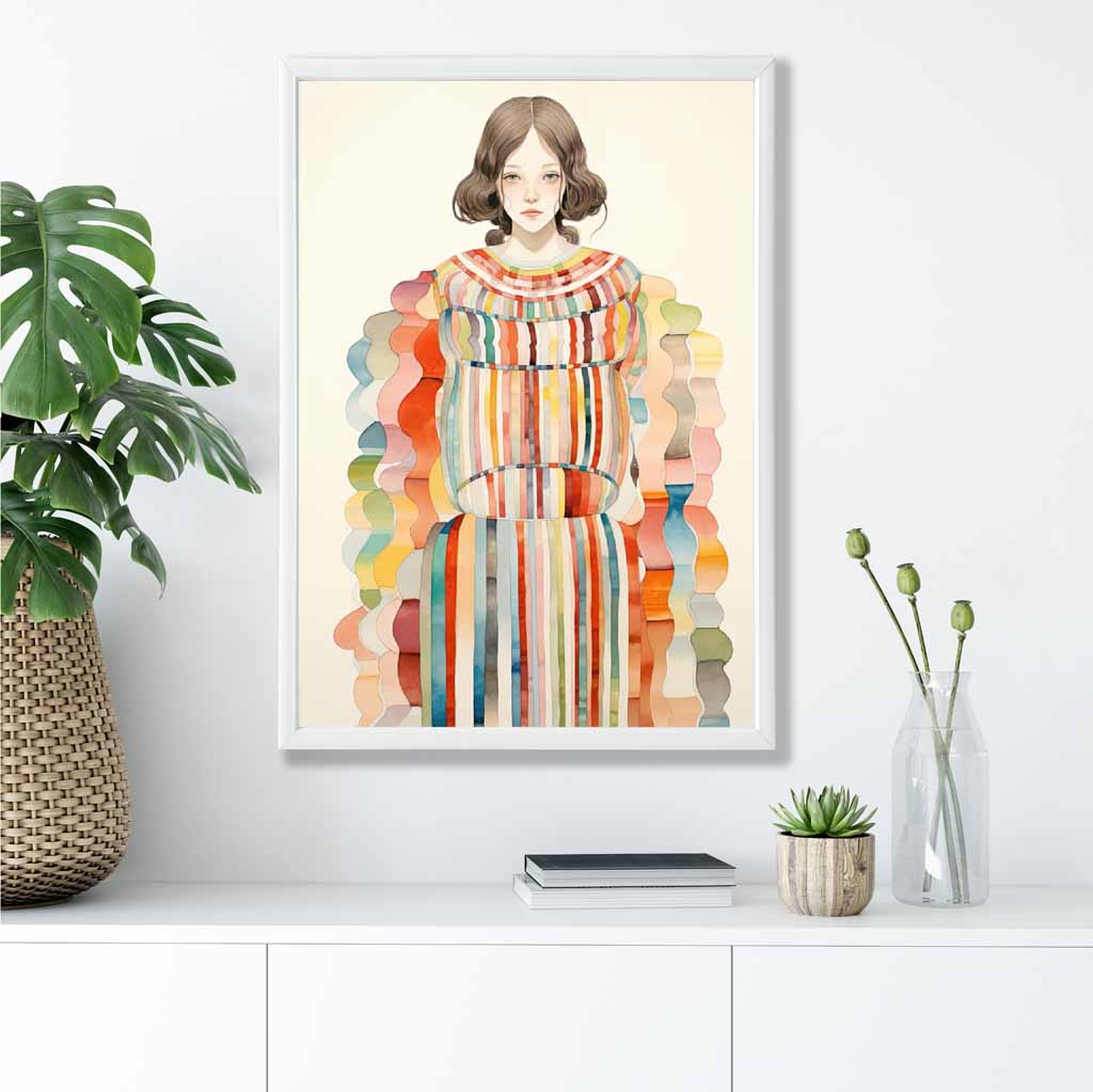 Colorful Abstract Woman Art Print