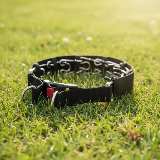Dog Training Prong Collar with Durable Steel and Soft Nylon Protection