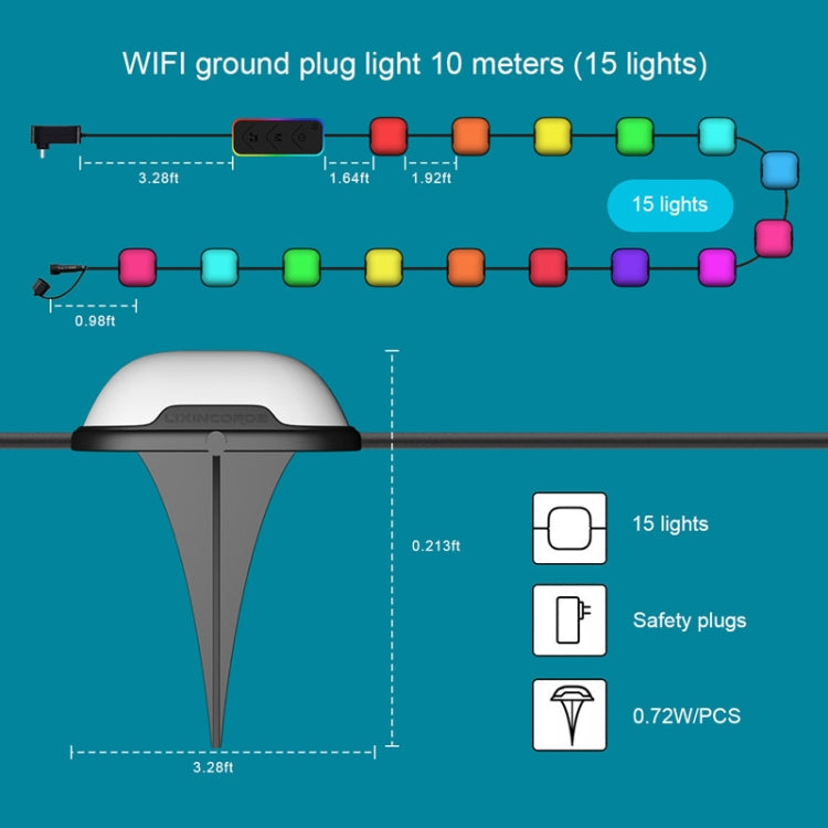 Outdoor Smart RGB Garden Lights with APP Control and Music Sync
