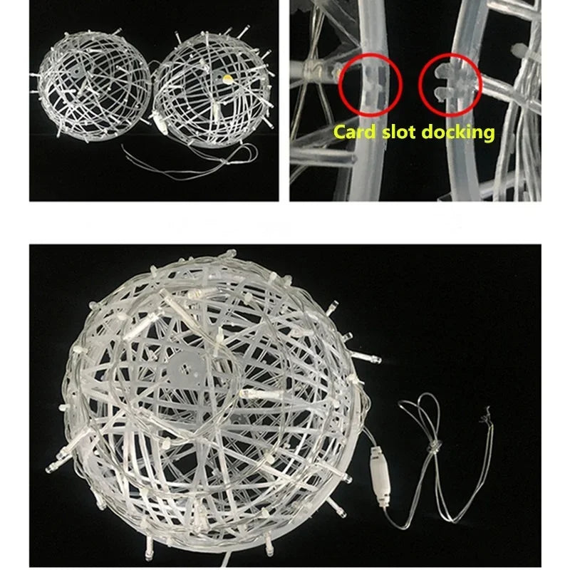 Rattan Sphere Party Lights - 8 Inch Decorative Lighting