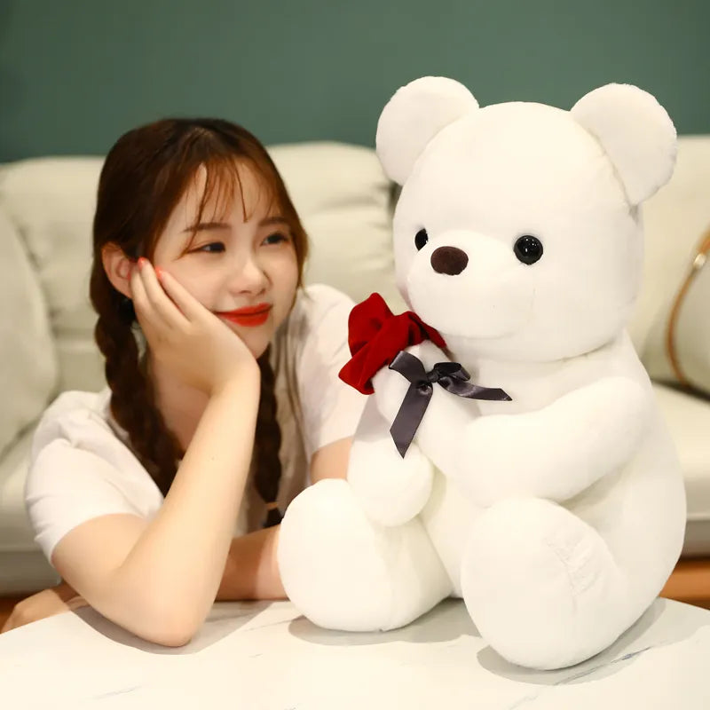 Teddy Bear with Artificial Rose - Romantic Gift for Valentine's Day