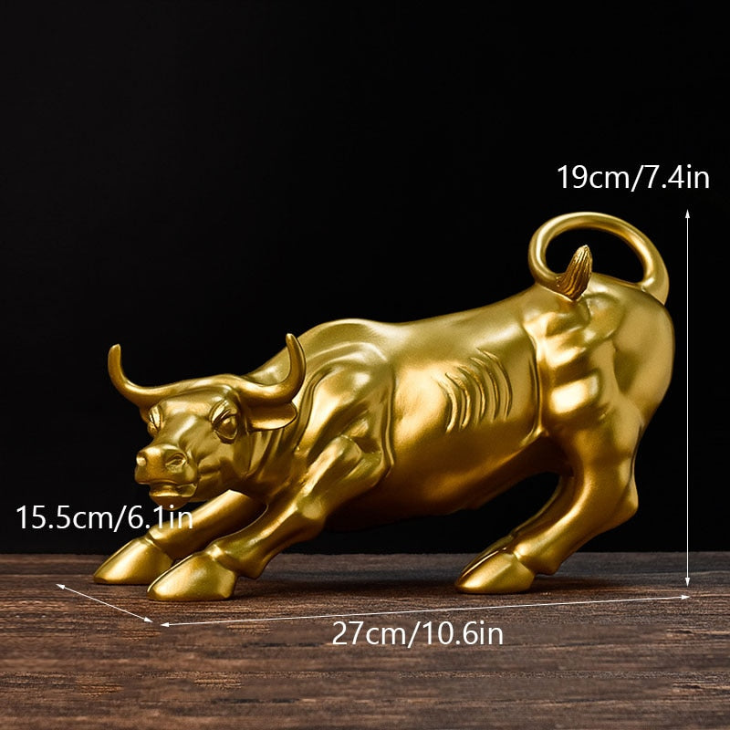 Graffiti Bull Figure Statue - Colorful Desk Ornament for Home and Office