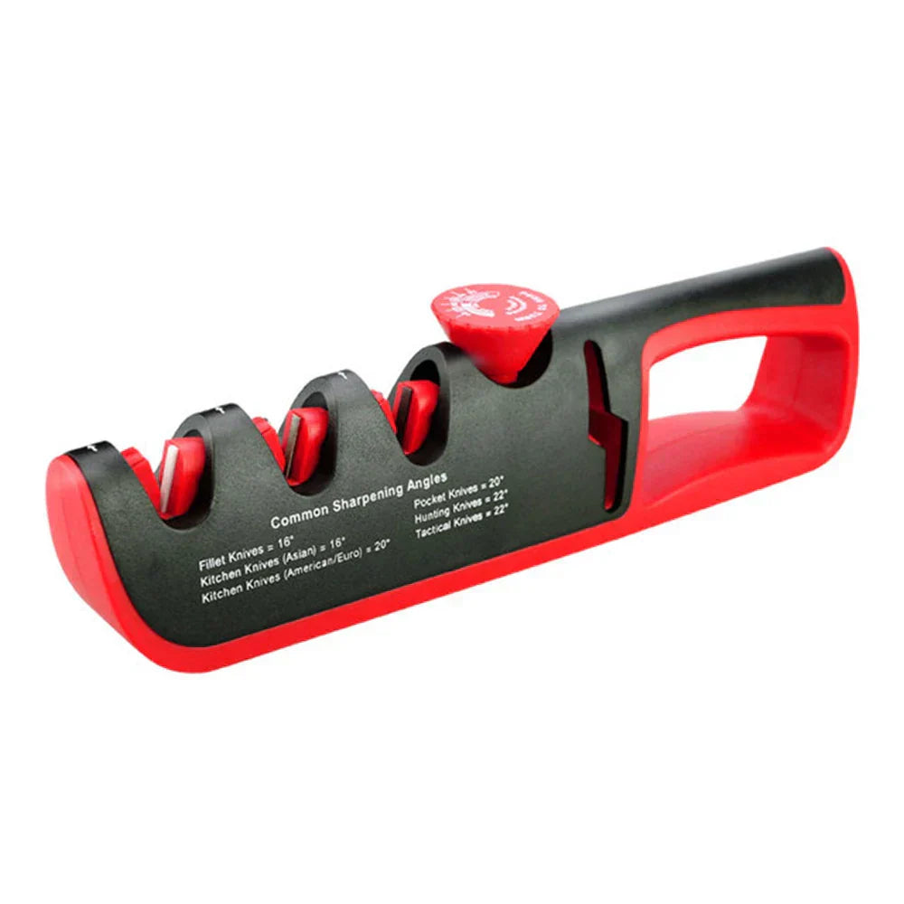 4-in-1 Knife Sharpener with Adjustable Angle and Non-Slip Base