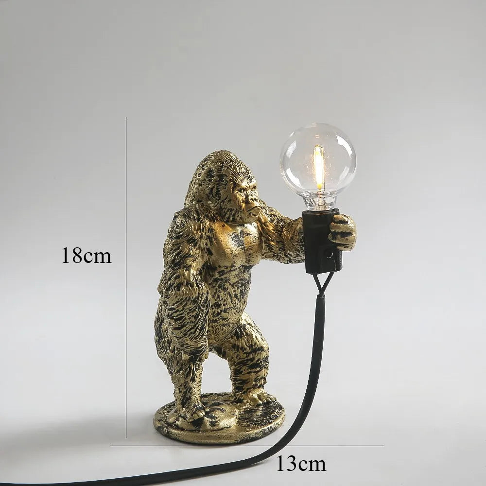 Angry Gorilla Night Lamp Sculpture