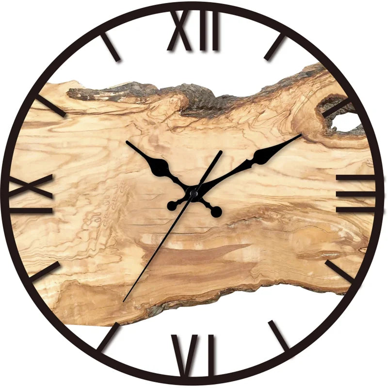 Silent Acrylic and Wood Wall Clock