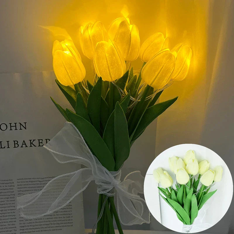 LED Faux Tulip Bouquet Light for Weddings and Home Decor