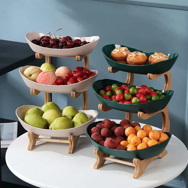 Elegant Metal Fruit Stand with Multi-Tier Design