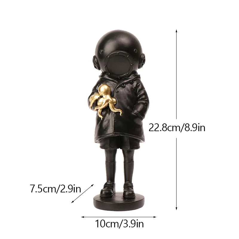Banksy Flower Thrower Resin Sculpture Handcrafted Pop Art Figurine