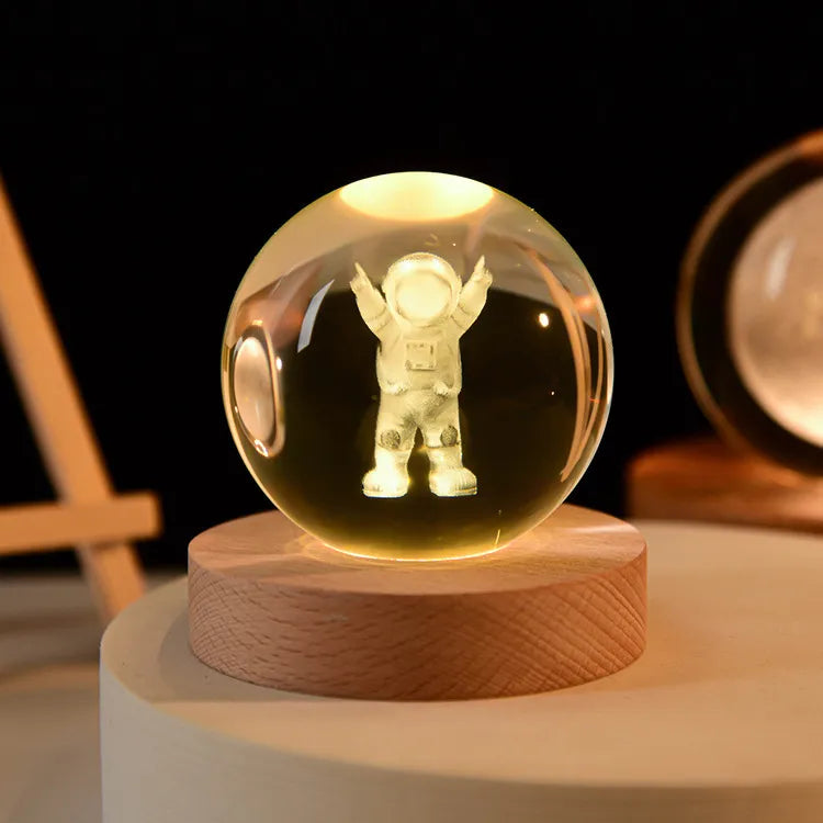 3D Crystal Night Light - Elegant Glass Gift for All Occasions