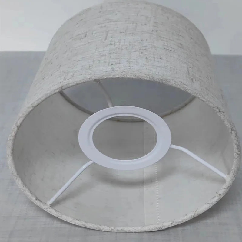 Linen Lampshade for Table Lamps - Beige or Gray, Round or Square