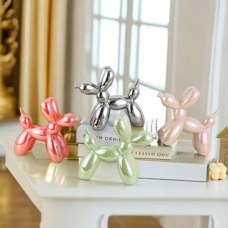Mini Ceramic Balloon Dog Sculpture in Vibrant Colors