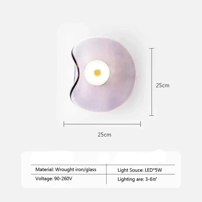 Organic Shaped Glass Wall Lamp for Modern Indoor Lighting