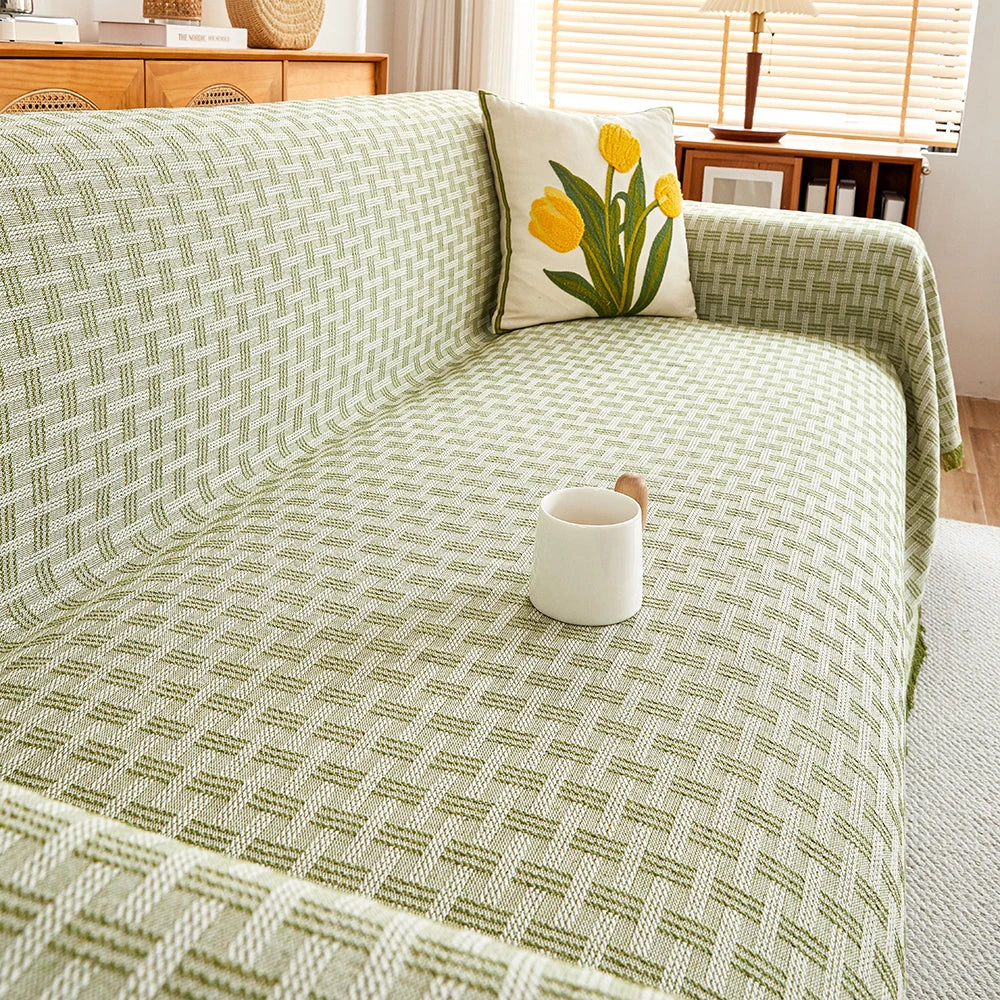 Reversible Sofa Cover for 3-4 Seater Sofas, Washable Dual-Sided Couch Protector