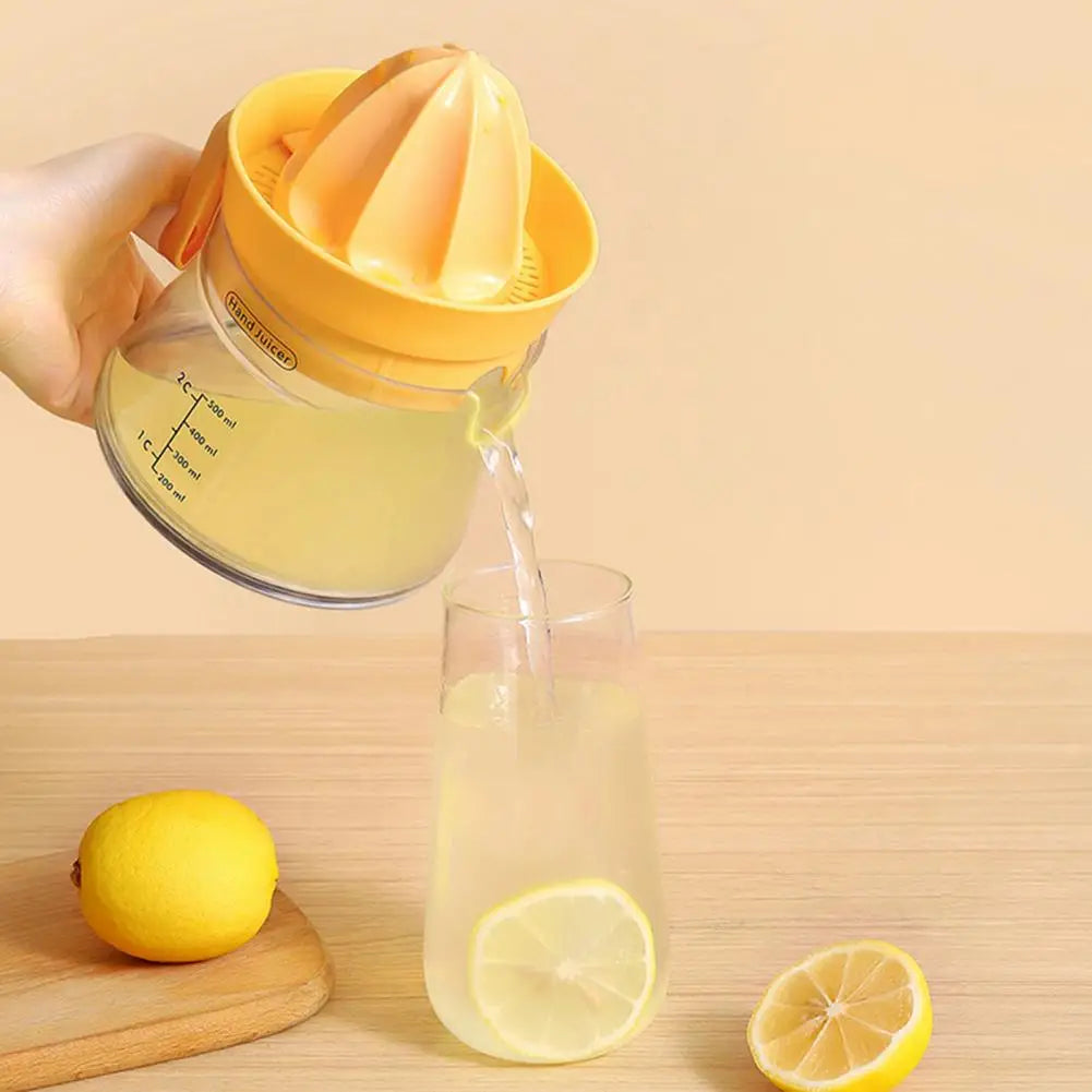 Handheld Ergonomic Lemon Juicer - Dual Press Manual Citrus Extractor