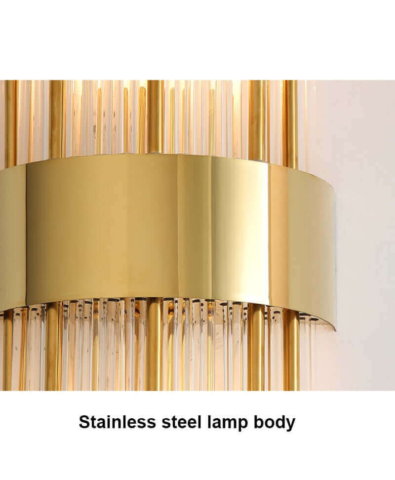 Art Deco Gold Wall Lights with Up & Down Shades