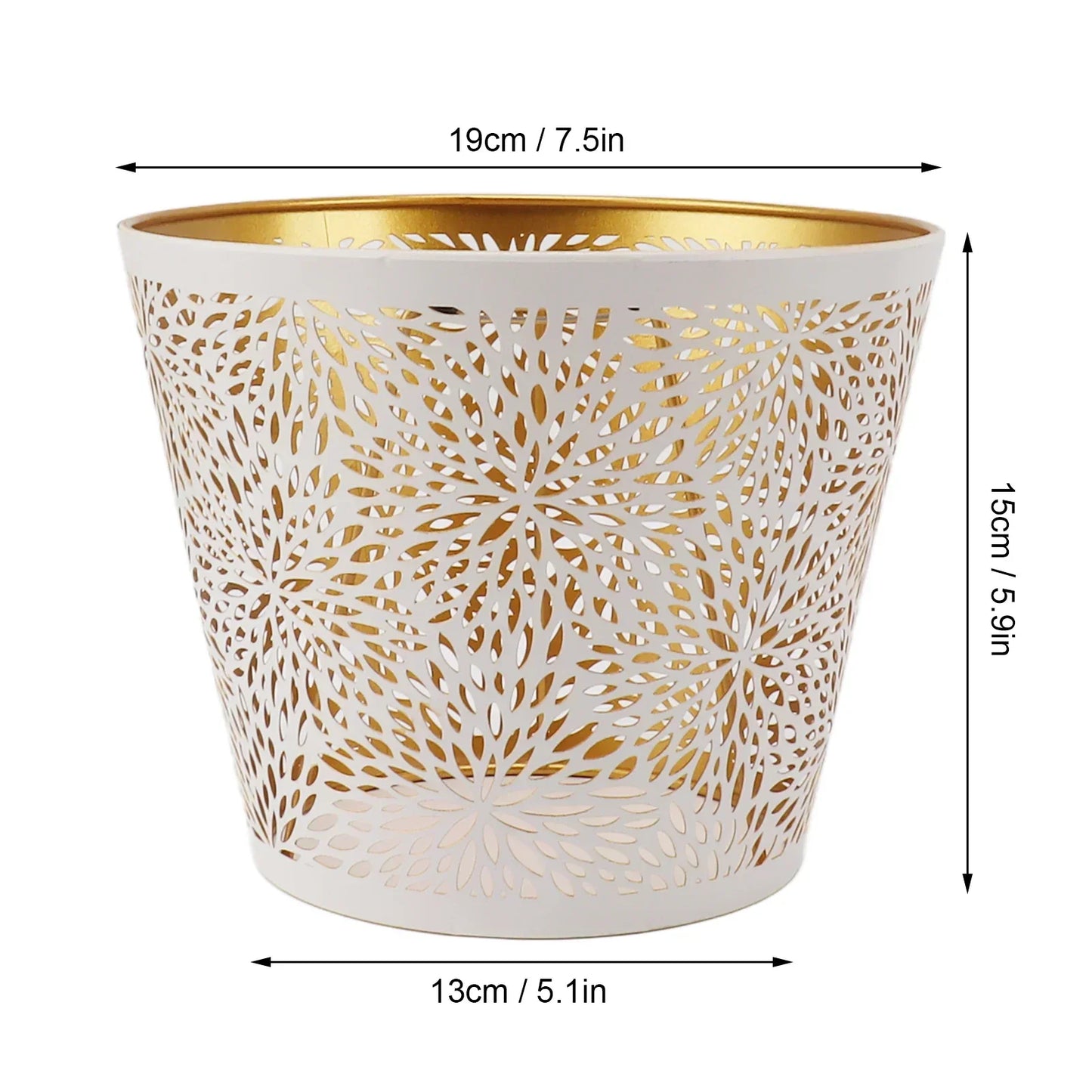 Elegant Gold Patterned Metal Lamp Shade