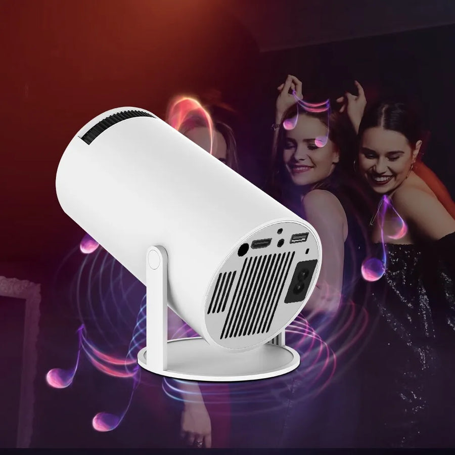 4K Android Smart Projector with 180° Viewing Angle and 360° Sound