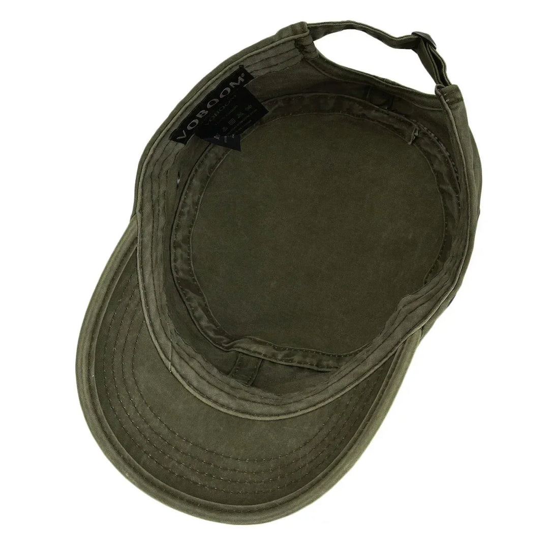 Travis | Robust vintage cap (Army Green)