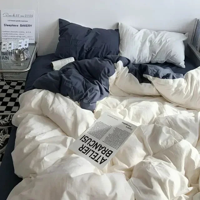 Reversible Scandinavian Bedding Set, Soft Breathable Fabric