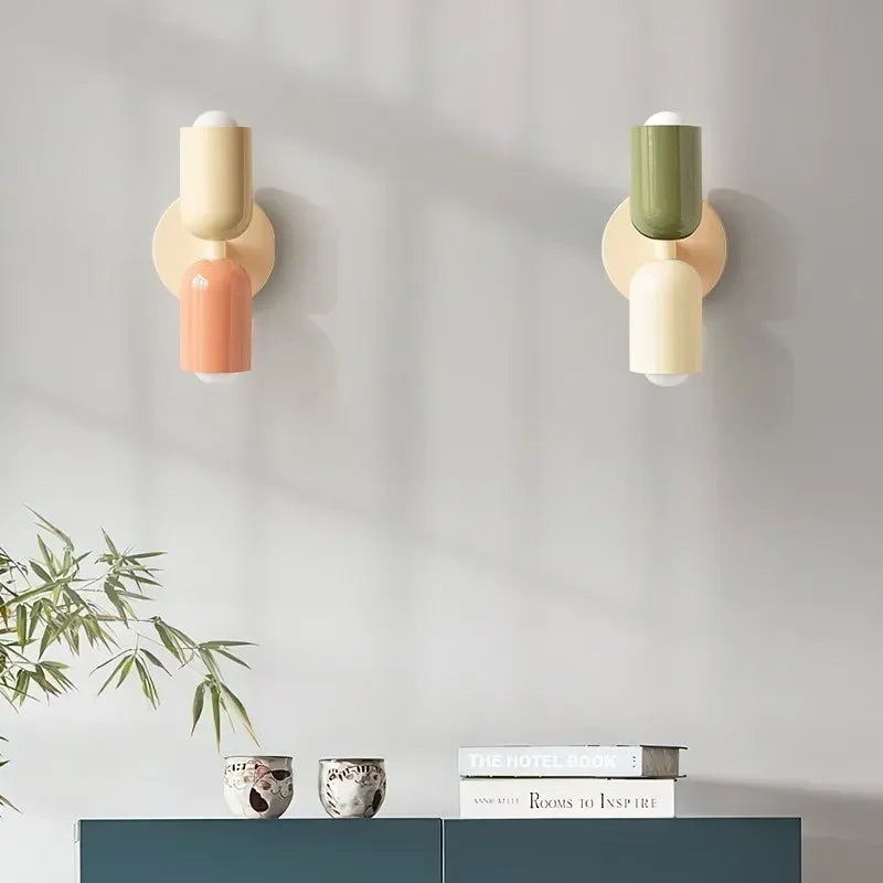 Modern Cream Double Head LED Wall Lamp