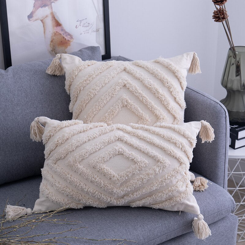 Boho Chic Cotton Pillowcases Set - Multicolor Ibiza Style