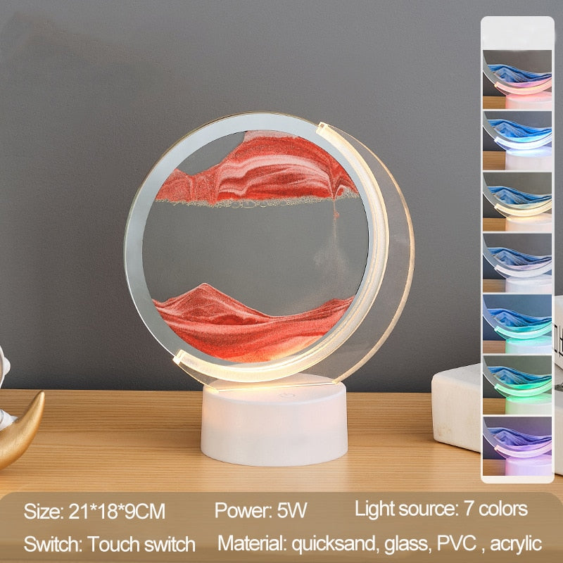 Moon Shape LED Night Light - Sand Serenity Design