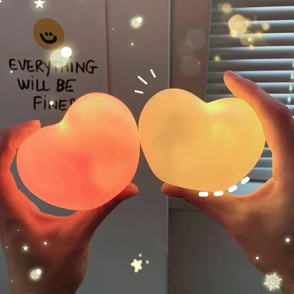3D Heart LED Night Light - Romantic Home Decor Gift