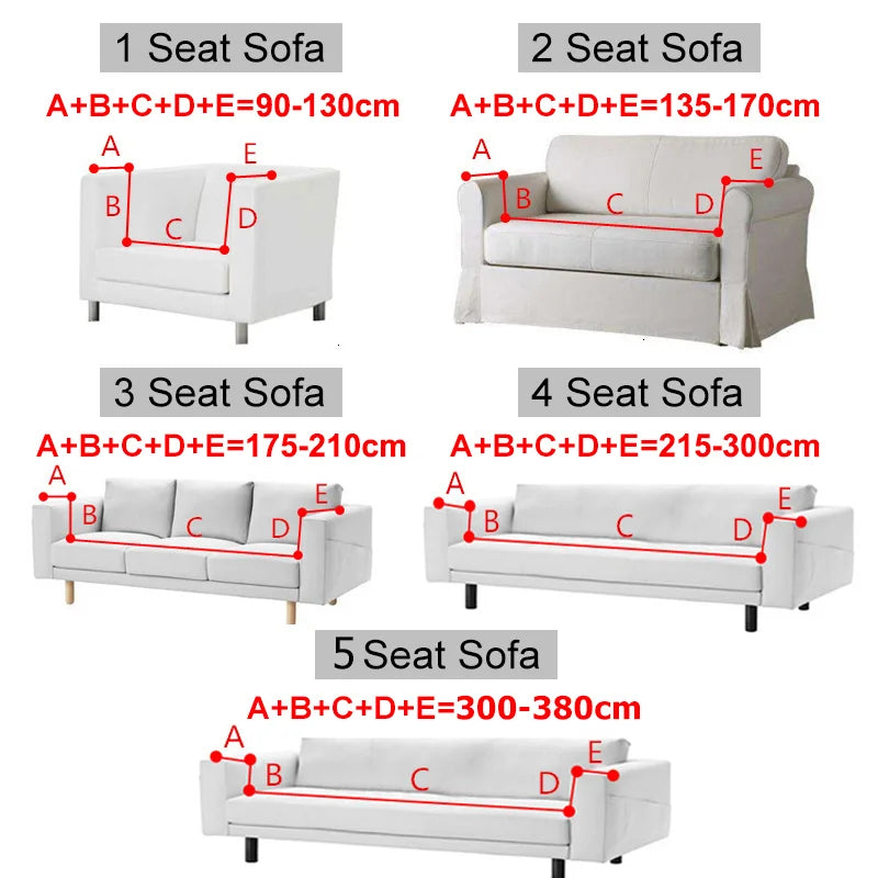Stretch Jacquard Sofa Cover for 1-4 Seater and L-Shape