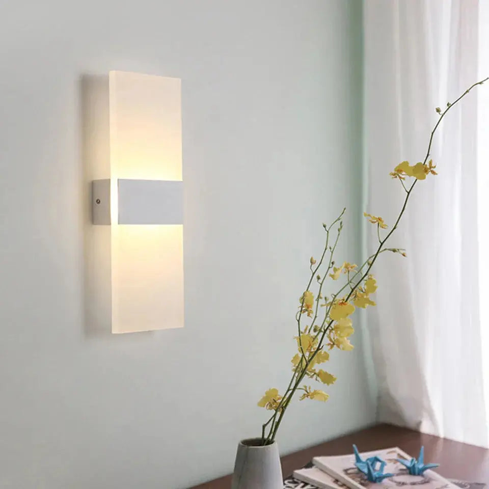 USB Rechargeable Touch Panel Wall Light - Modern Acrylic Design