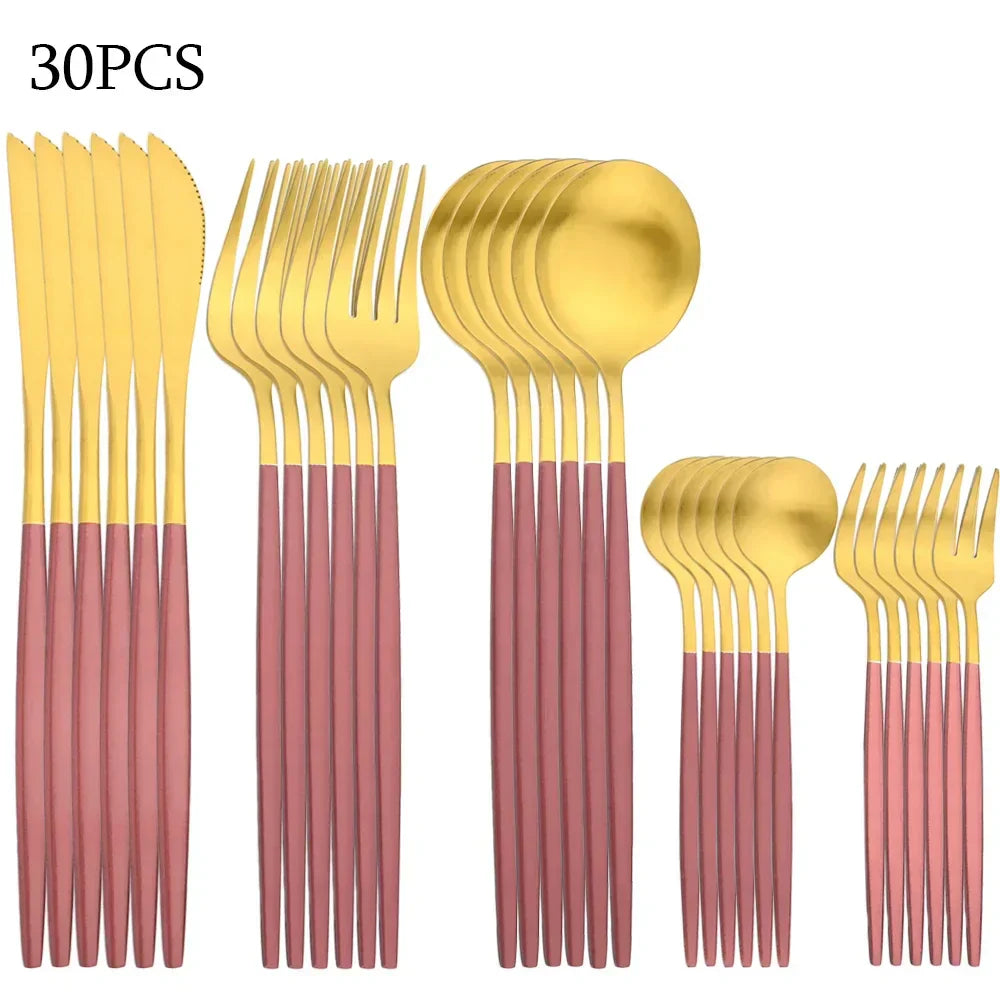30-Piece Stainless Steel Cutlery Set