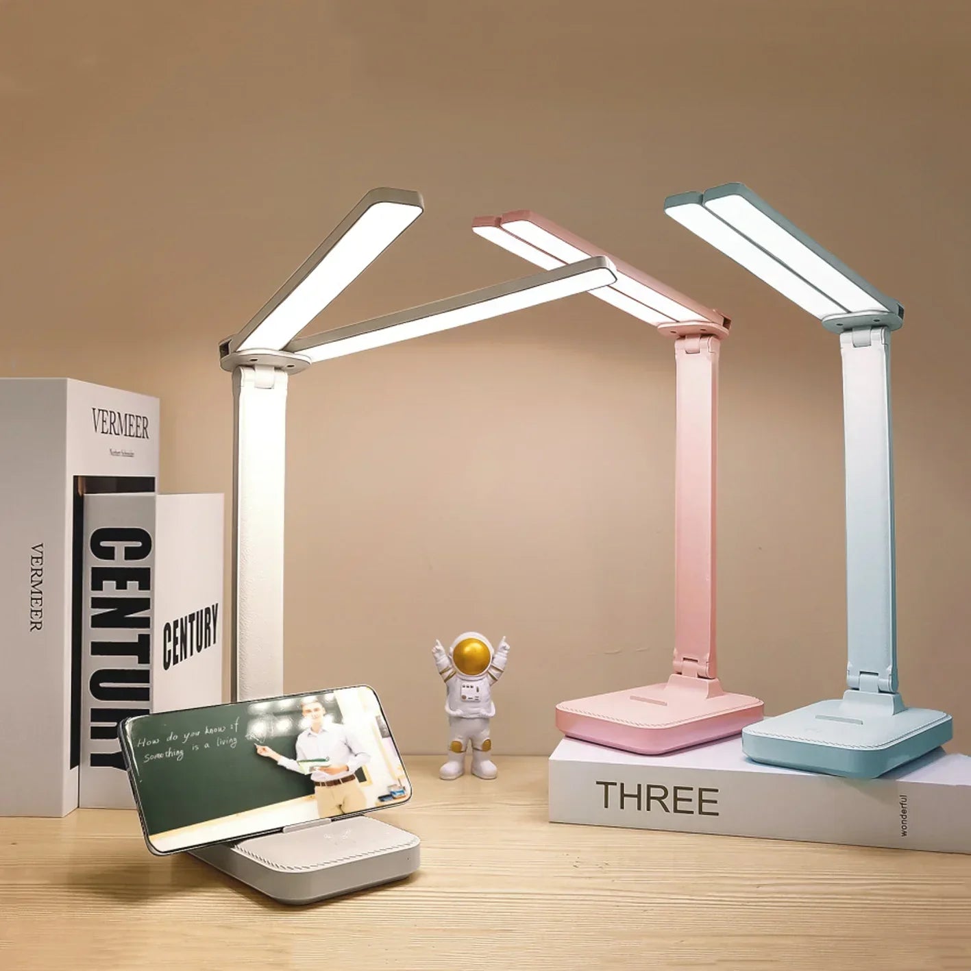 Dimmable Touch-Control LED Reading Lamp - USB Rechargeable, Portable Design