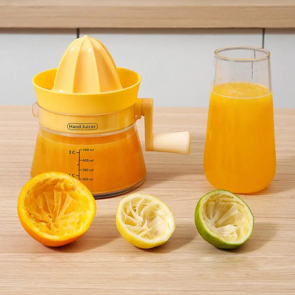 Handheld Ergonomic Lemon Juicer - Dual Press Manual Citrus Extractor