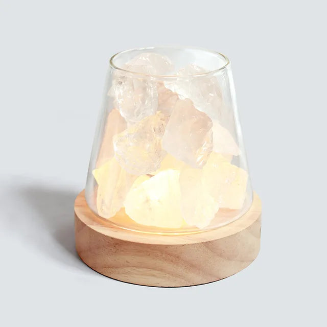 Himalayan Salt Lamp with Essential Oil Diffuser and Rechargeable Battery