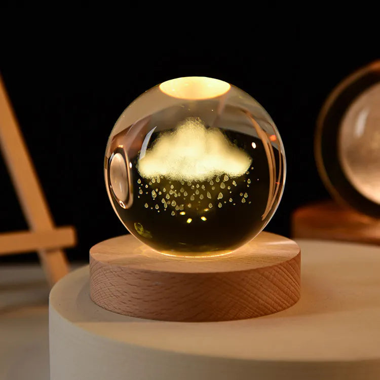 3D Crystal Night Light - Elegant Glass Gift for All Occasions