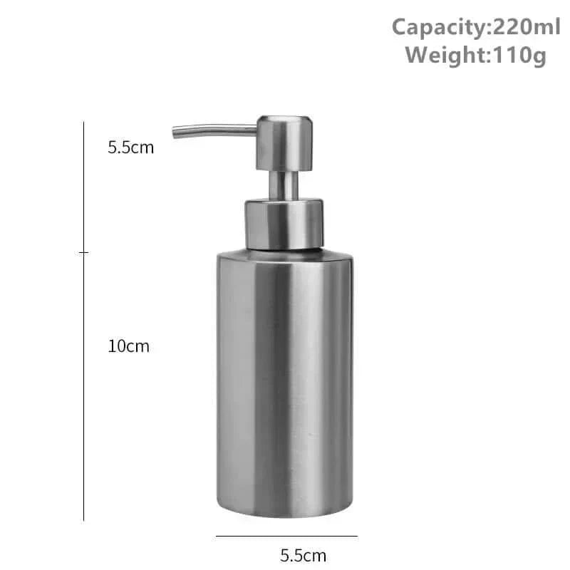 Stainless Steel Hand Pump Soap Dispenser 250ml 350ml 550ml