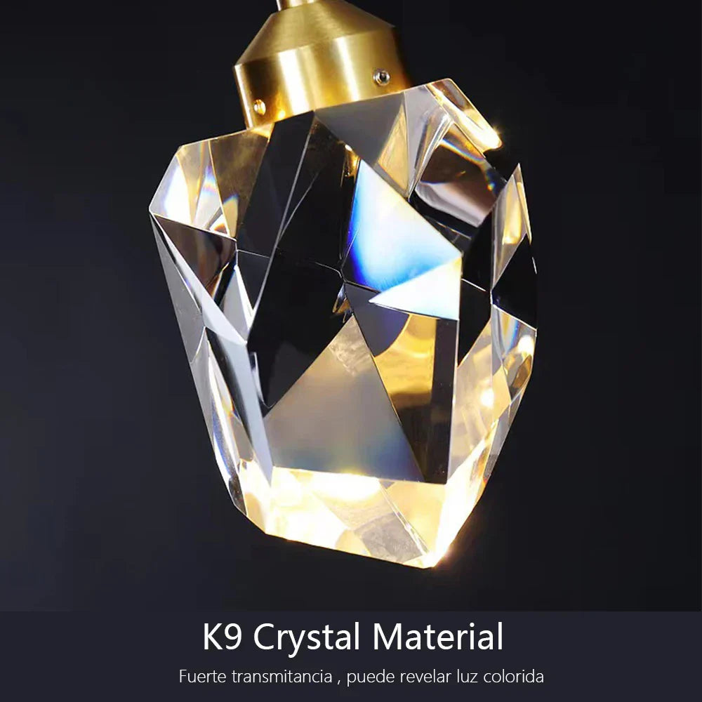 Crystal Pendant Light with Energy-Efficient LED Bulbs