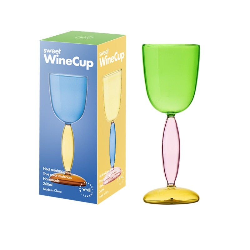 Borosilicate Glass Wine Glass - 3 Colors