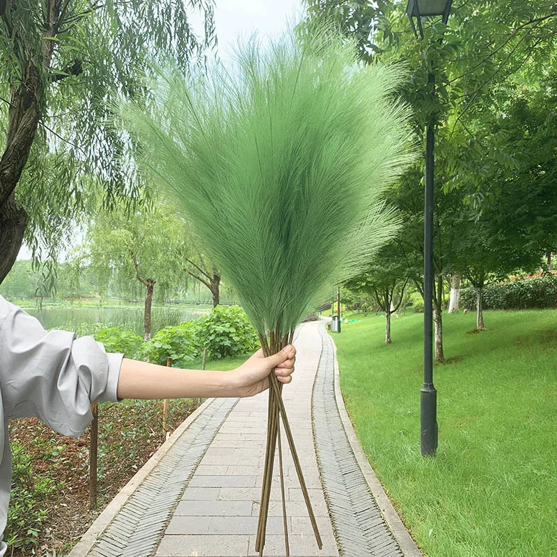 100 cm Artificial Pampas Grass Dried Flower Bouquet for Wedding Decor