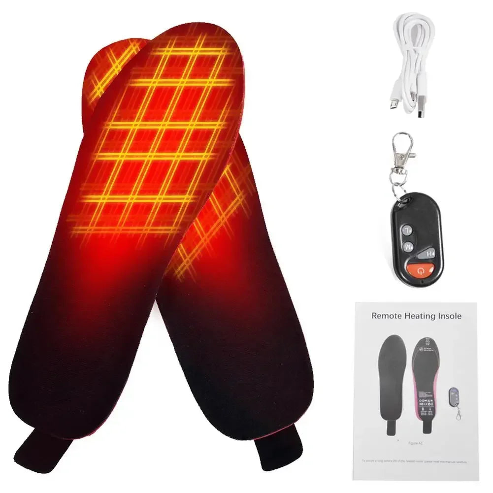 Rechargeable Heated Insoles with Wireless Remote Control