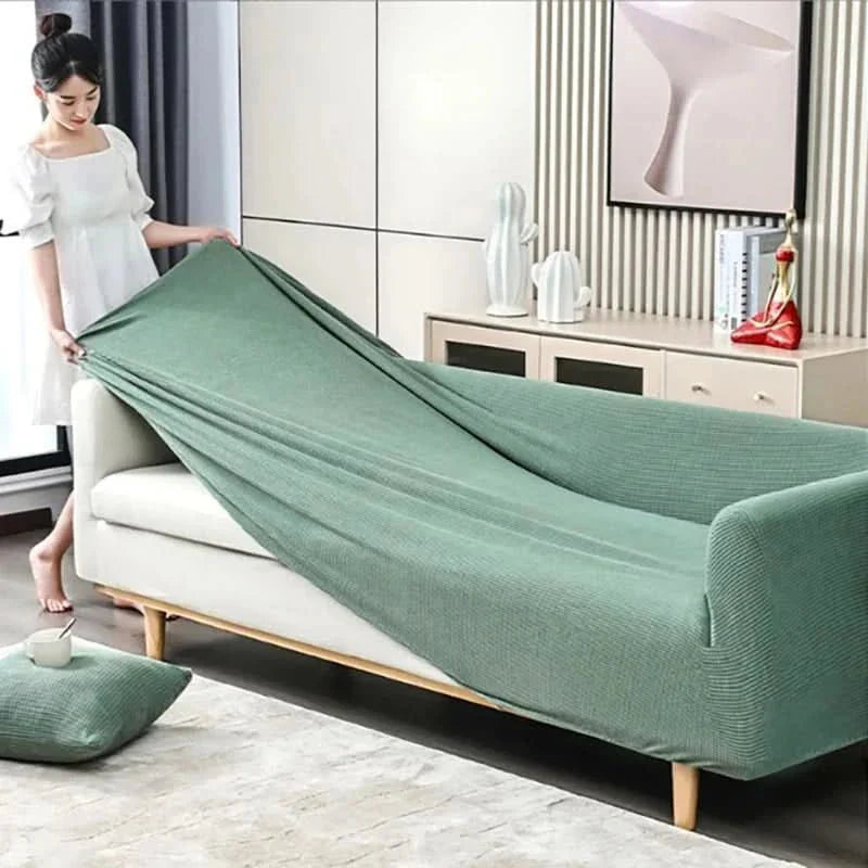 Non-Slip Ribbed Jacquard Sofa Protector Cover
