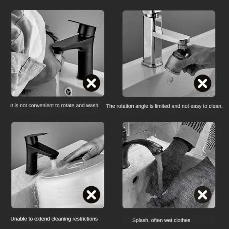Splash-Resistant 360-Degree Swivel Spout Faucet